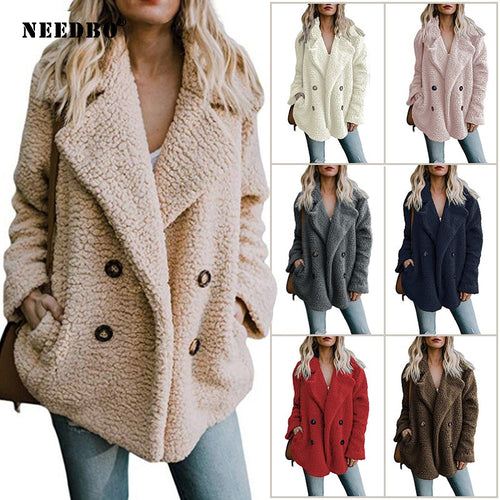 NEEDBO Woman Winter Coat Oversize 5XL Winter Jacket Women Plus SizeVeste Female Coat Outwear Turn Down Collar Woman Jacket Parka