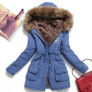 Winter Jacket Women Thick Warm Hooded Parka Mujer Cotton Padded Coat Long Paragraph Plus Size 3xl Slim Jacket Female