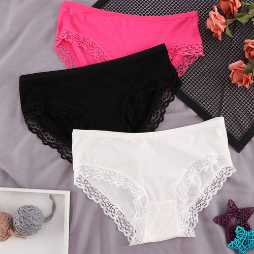 2019 New arrival Fashion Sexy Shorts Lace Modal Panties Soft Ladies Sexy Low Waist Intimates For Women