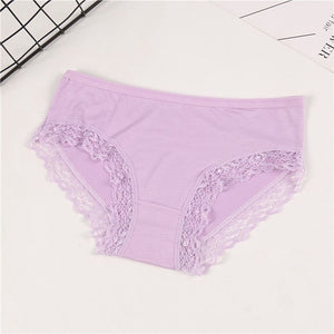 2019 New arrival Fashion Sexy Shorts Lace Modal Panties Soft Ladies Sexy Low Waist Intimates For Women