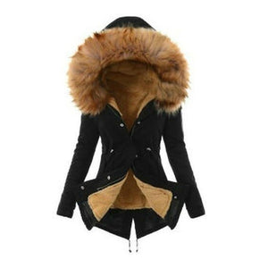 2019 New Women Warm Hoody Fur Jackets Coats Plush Collar Solid Belt Parkas Overcoats Autumn Winter Jacket Outwear Plus Size 3XL