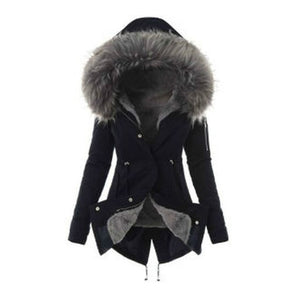 2019 New Women Warm Hoody Fur Jackets Coats Plush Collar Solid Belt Parkas Overcoats Autumn Winter Jacket Outwear Plus Size 3XL