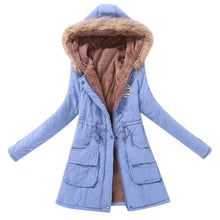 Load image into Gallery viewer, 2019 New Women Warm Hoody Fur Jackets Coats Plush Collar Solid Belt Parkas Overcoats Autumn Winter Jacket Outwear Plus Size 3XL