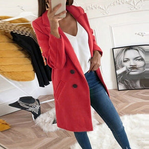 2019 new Overcoats 2019 Autumn Winter Long Sleeve Lapel sweater Women Plus Size XXXL Casual Oversize Outwear Jackets Coat -85