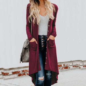 Women's Windbreaker Casual Trench Female Outwear Long Coat Fashion women's Single-breasted Trench Manteau Femme Cardigan