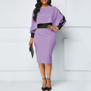 Elegant Ladies Office Dresses Sexy V-neck Women Sheath Bodycon Dress Summer Female Asymmetrical Slim OL Tunic Dress Workwear H40