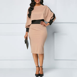 Elegant Ladies Office Dresses Sexy V-neck Women Sheath Bodycon Dress Summer Female Asymmetrical Slim OL Tunic Dress Workwear H40