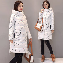 Load image into Gallery viewer, Dropshipping 2019 New Fashion Elegant Long Sleeve Warm Zipper Parkas Women Jacket Office Lady Winter Hooded Long Jacket Coat