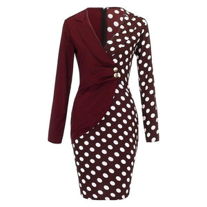 Autumn Dress Women Office Lady Sexy Solid Turn Down Neck Long Sleeve Buttons Bodycon Work Formal Dress Freeship Wholesale платье