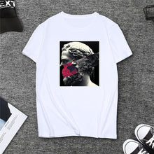 Load image into Gallery viewer, David Michelangelo Short Sleeve Summer Fun Printed Statue Bubble Gum Print Harajuku Tshirt New T-shirt