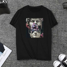 Load image into Gallery viewer, David Michelangelo Short Sleeve Summer Fun Printed Statue Bubble Gum Print Harajuku Tshirt New T-shirt