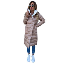 Load image into Gallery viewer, Down Coats Women Double-Sided Jacket Coat Ladies Zipper Windproof Loose Overcoat 2019 Winter Warm Female Down Jacket Outerwear