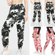 Load image into Gallery viewer, 2019 New arrival Women Cargo Trousers Casual Hip Hop Pants Cool Military Army Combat Camo Hiking Pants Ladies Cargo Camo Pants