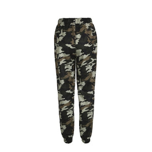 2019 New arrival Women Cargo Trousers Casual Hip Hop Pants Cool Military Army Combat Camo Hiking Pants Ladies Cargo Camo Pants