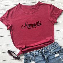 Load image into Gallery viewer, Mamacita Printed New Arrival Printed Women&#39;s Summer Funny 100%Cotton T-Shirt Mama Life Shirts Gift for Mom Spanish Letter Tee