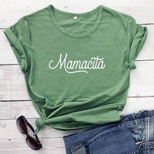 Load image into Gallery viewer, Mamacita Printed New Arrival Printed Women&#39;s Summer Funny 100%Cotton T-Shirt Mama Life Shirts Gift for Mom Spanish Letter Tee