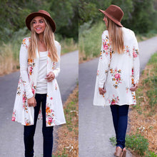 Load image into Gallery viewer, 2019 Women&#39;s Warm Fashion Autumn Floral Cardigan Tops Ladies Casual Long Sleeve Loose Outewear Plus Size