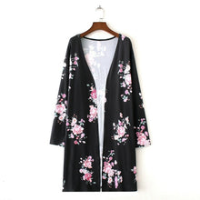 Load image into Gallery viewer, 2019 Women&#39;s Warm Fashion Autumn Floral Cardigan Tops Ladies Casual Long Sleeve Loose Outewear Plus Size