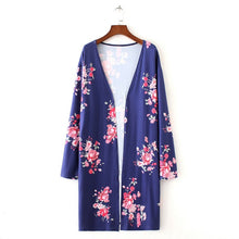 Load image into Gallery viewer, 2019 Women&#39;s Warm Fashion Autumn Floral Cardigan Tops Ladies Casual Long Sleeve Loose Outewear Plus Size