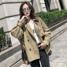 Load image into Gallery viewer, Windbreaker jacket female 2019 spring and autumn women&#39;s jacket new England loose casual fashion wild coat thin section