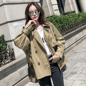 Windbreaker jacket female 2019 spring and autumn women's jacket new England loose casual fashion wild coat thin section