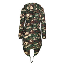 Load image into Gallery viewer, New Women\&#39;s Camouflage Print Hoodies Outwear Autumn Fashion Casual Zipper Cardigan Windbreaker Ladies Loose Trench S-XL