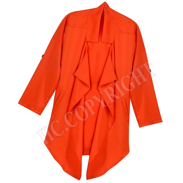 Fashion Women's Double Breasted Loose Long Trench Cardigan Coat Outerwear