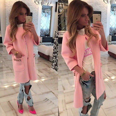 New lady fashion Winter Trench Women's Long Sleeve Knitted Cardigan Loose Outwear Coat 5 Colors