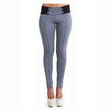 Load image into Gallery viewer, 2016 New Arrival Lady&#39;s Sexy Pants Bandage Slim Women Pants Wear High Waist Button Chic Elegant Solid Long Pants