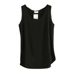 Women's U-Neck Beach Vest Summer Loose Bamboo Cotton Tops T-Shirt Tee