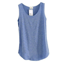 Load image into Gallery viewer, Women&#39;s U-Neck Beach Vest Summer Loose Bamboo Cotton Tops T-Shirt Tee