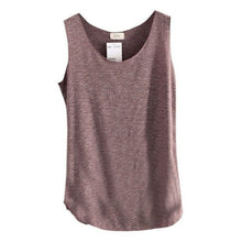 Load image into Gallery viewer, Women&#39;s U-Neck Beach Vest Summer Loose Bamboo Cotton Tops T-Shirt Tee