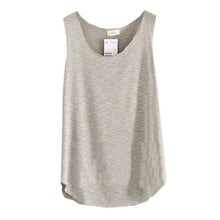 Load image into Gallery viewer, Women&#39;s U-Neck Beach Vest Summer Loose Bamboo Cotton Tops T-Shirt Tee