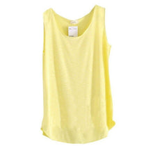 Load image into Gallery viewer, Women&#39;s U-Neck Beach Vest Summer Loose Bamboo Cotton Tops T-Shirt Tee