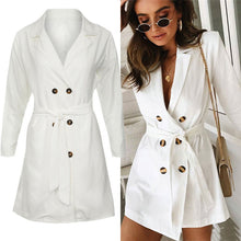 Load image into Gallery viewer, 2018 Spring British style Women&#39;s Trench Coat Fashion Slim Double Breasted Ties medium-long wind-breaker Female Dust Coats