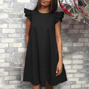 New New Arrival Simple Summer Dresses Women Sleeveless O-neck Mini Dress Casual Solid Loose Female Dress Vestidos Vestido