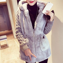 Load image into Gallery viewer, Autumn Winter Warm Overcoat Big Fur Collar Hood Clothing Anorak Jacket Fashion Women Parka Warm Outerwear Coat With Hat